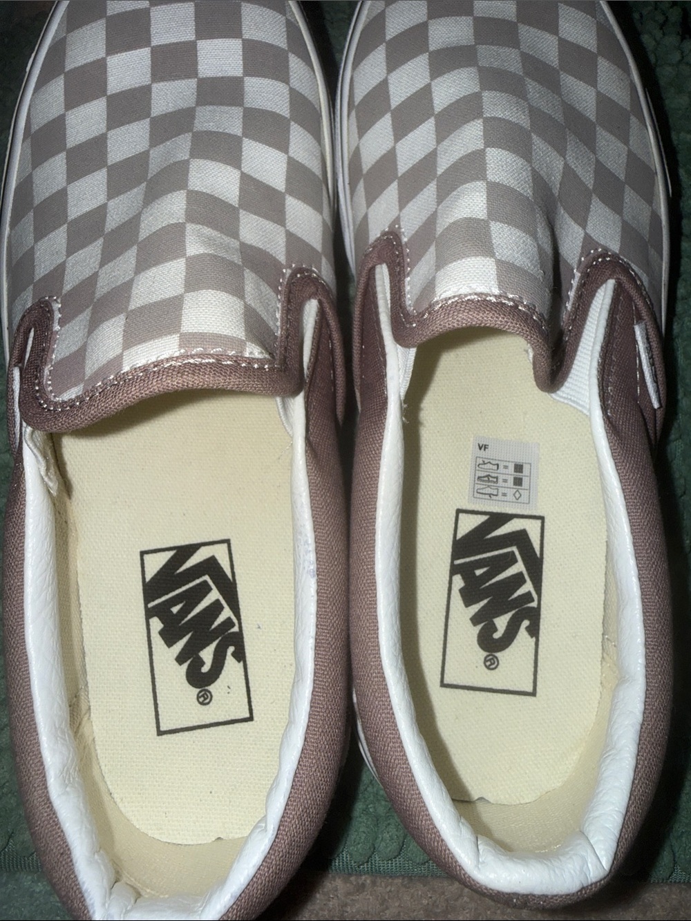 Vans Classic Slip-On Checkerboard Sneakers in Brown & Cream Style VN000D6Y4MG - Picture 9 of 9